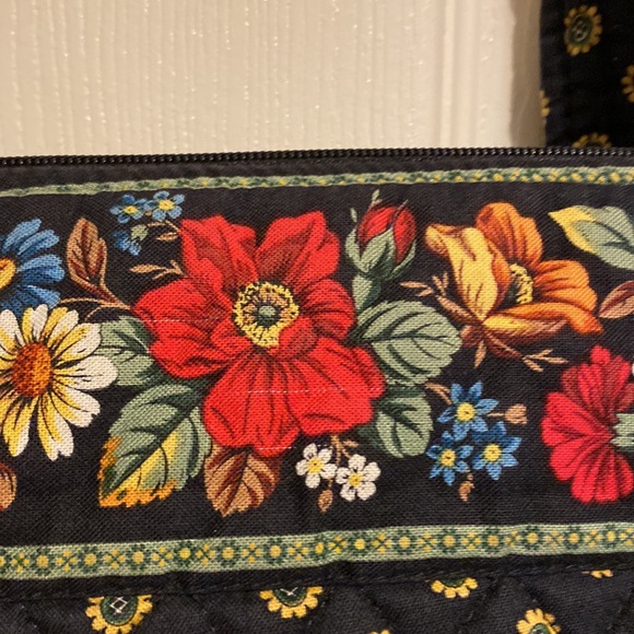 Vintage Vera Bradley black floral sunflower 🌻 purse - Picture 3 of 11